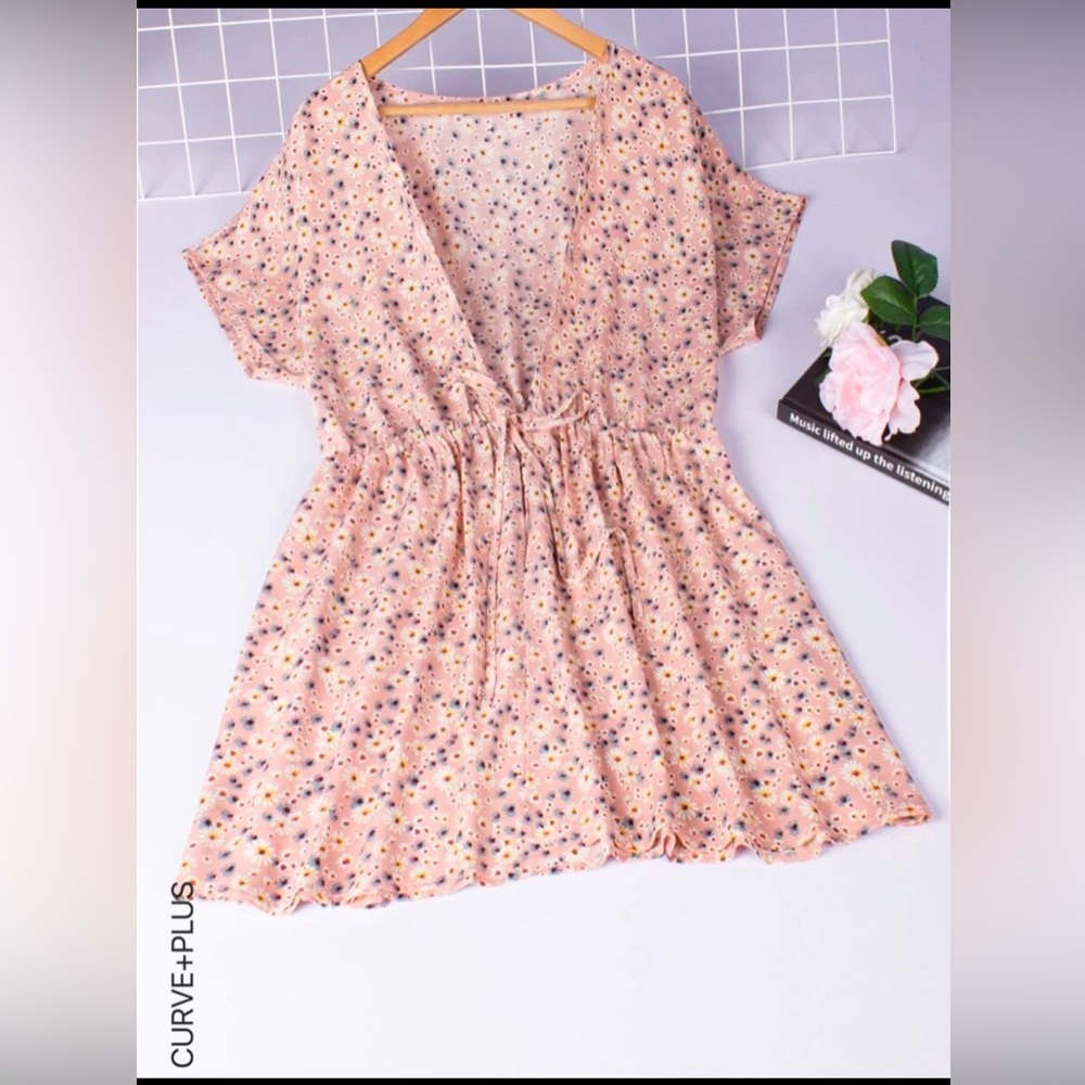 Plus Floral Print Kimono